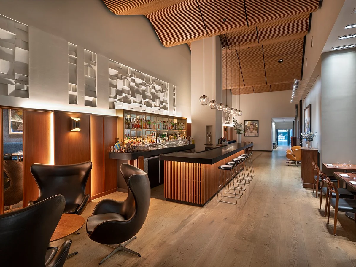 Aquavit’s bar and lounge in Midtown Manhattan.